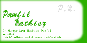 pamfil mathisz business card